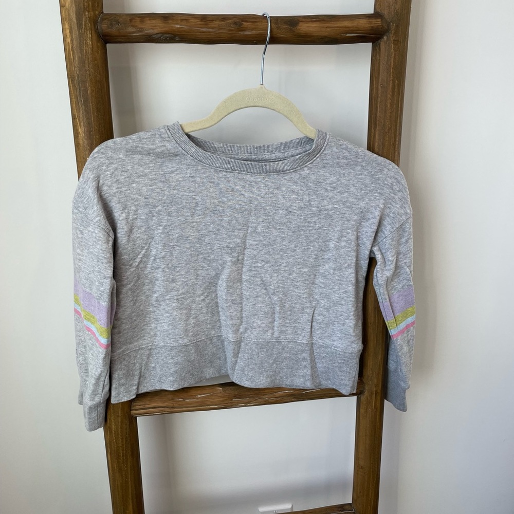 Cropped Crew Neck Girls sweatshirt